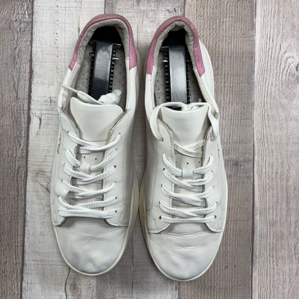 RKO Rylko Women's Size 7.5 Casual Sneakers Leather Lace Up Low Top Shoes White - Picture 4 of 15
